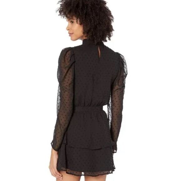 NEW Yumi Kim Black Swiss Dot Lovey Layered Ruffled Skirt Dress S - Picture 12 of 14